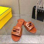 Fendi Baguette Brown Leather Slides 8R8136Ae7Tf1C4R - Image 11