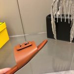 Fendi Baguette Brown Leather Slides 8R8136Ae7Tf1C4R - Image 9