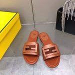 Fendi Baguette Brown Leather Slides 8R8136Ae7Tf1C4R - Image 8