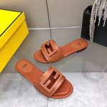 Fendi Baguette Brown Leather Slides 8R8136Ae7Tf1C4R - Image 4
