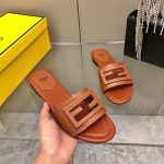 Fendi Baguette Brown Leather Slides 8R8136Ae7Tf1C4R - Image 3