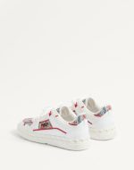 VALENTINO FREEDOTS LOW-TOP SNEAKER IN CALFSKIN AND VOYAGE IMAGINAIRE FABRIC - Image 4