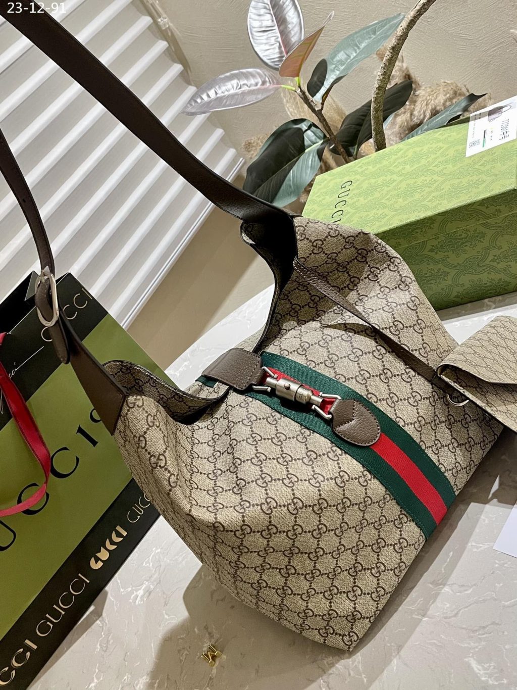 Gucci Jackie 1961 Medium Shoulder Bag Beige 35Cm 758684 Facip 8747 - Image 4