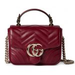 Gucci Gg Marmont Mini Top Handle Bag Red 17Cm ‎811238 Aaeck 6207 - Image 3