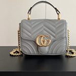 Gucci Gg Marmont Mini Shoulder Bag Grey 17cm - Image 7