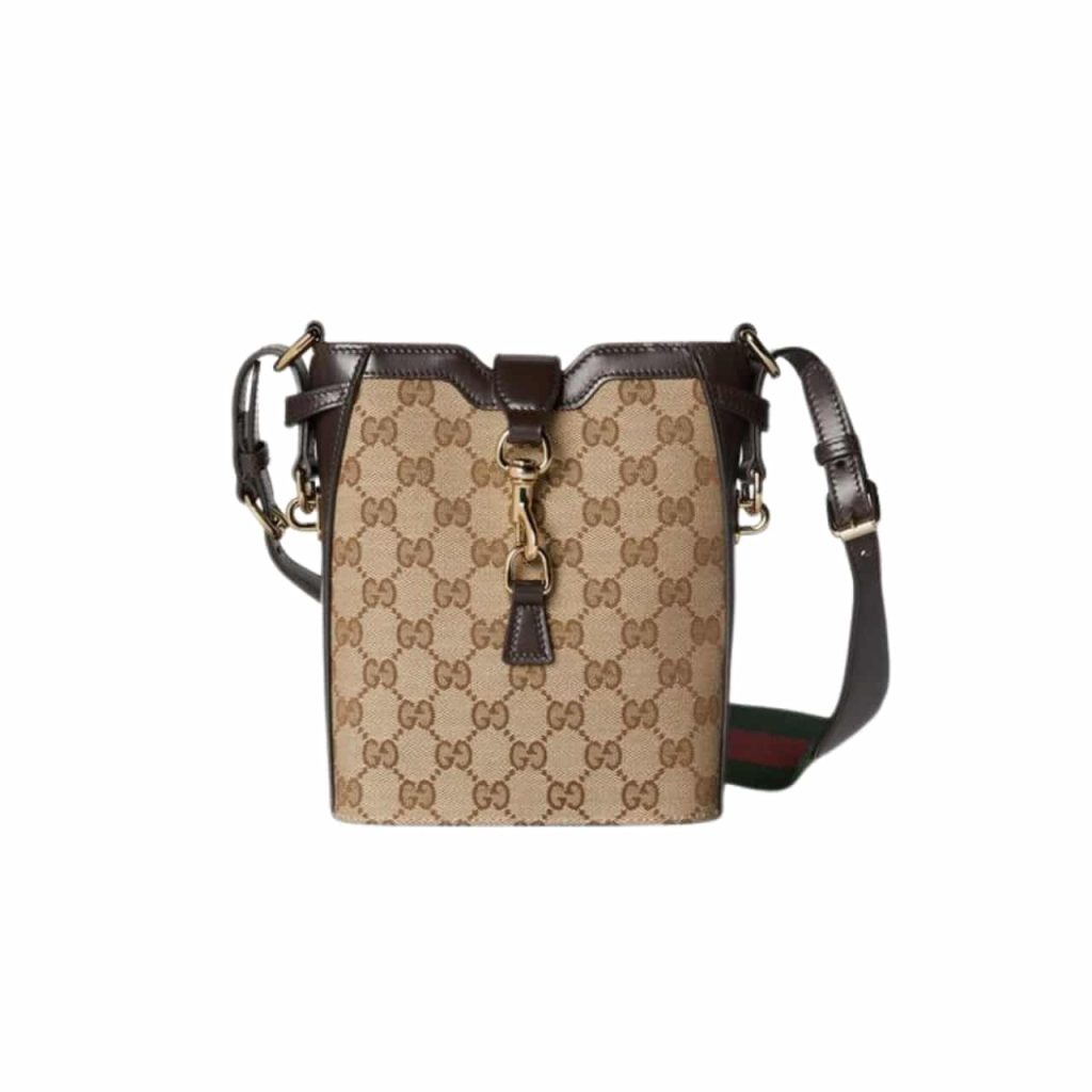 Gucci Original Gg Small Bucket Bag Beige And Ebony 19Cm 782919 Fadac 9762 - Image 2