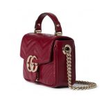 Gucci Gg Marmont Mini Top Handle Bag Red 17Cm ‎811238 Aaeck 6207 - Image 4