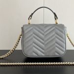 Gucci Gg Marmont Mini Shoulder Bag Grey 17cm - Image 10