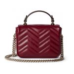 Gucci Gg Marmont Mini Top Handle Bag Red 17Cm ‎811238 Aaeck 6207 - Image 5