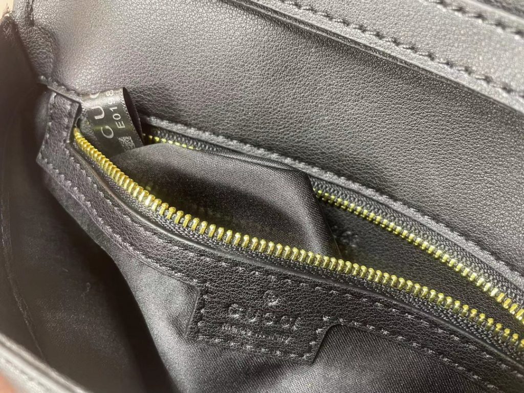 Gucci Blondie Shoulder Bag Black Leather 28Cm 699268 Uxx0G 1000 - Image 3