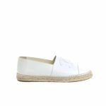 Chanel Embroidered Espadrille Leather Cap Toe Flats White - Image 11