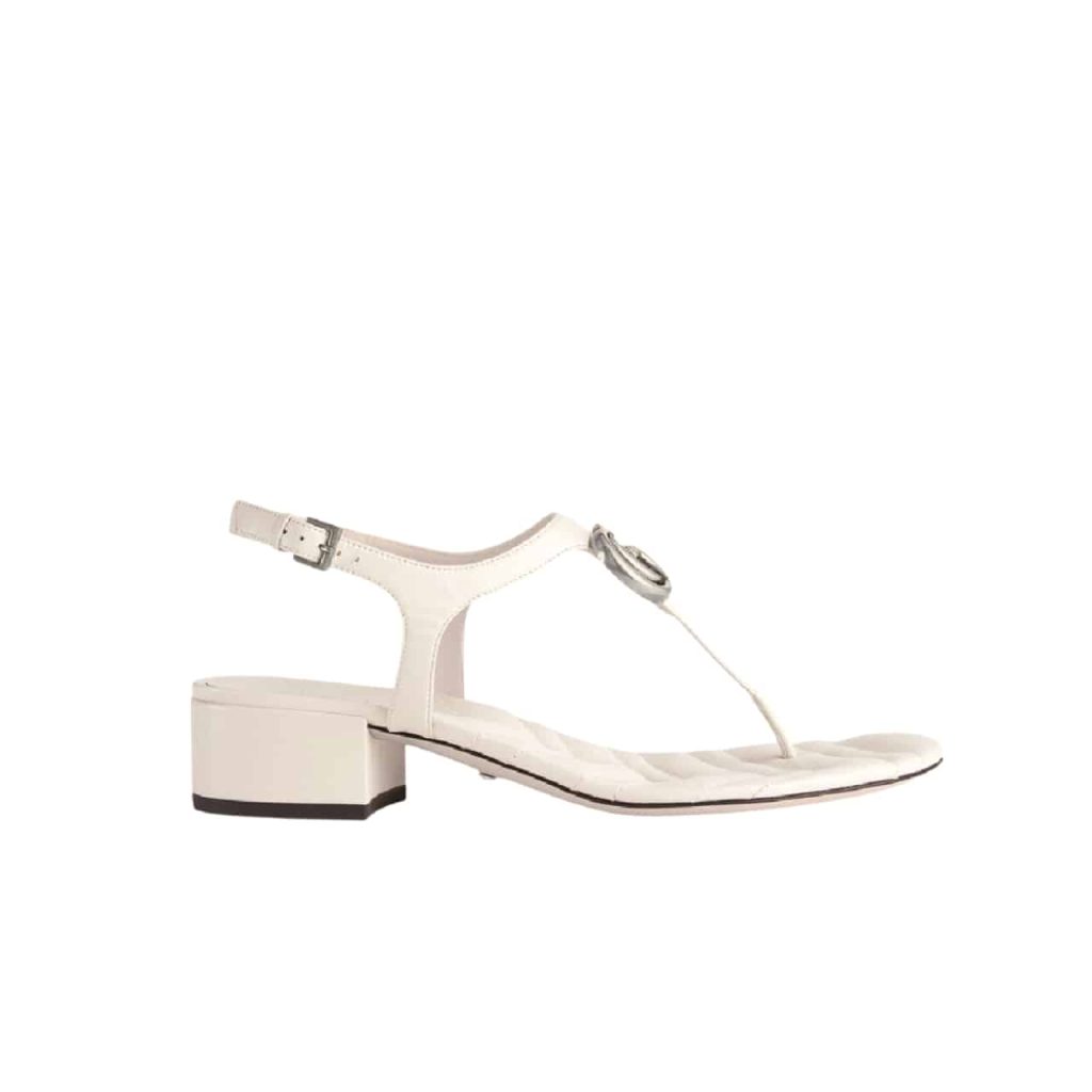 Gucci Double G Sandal Leather White 674840 Bko00 9022 - Image 2