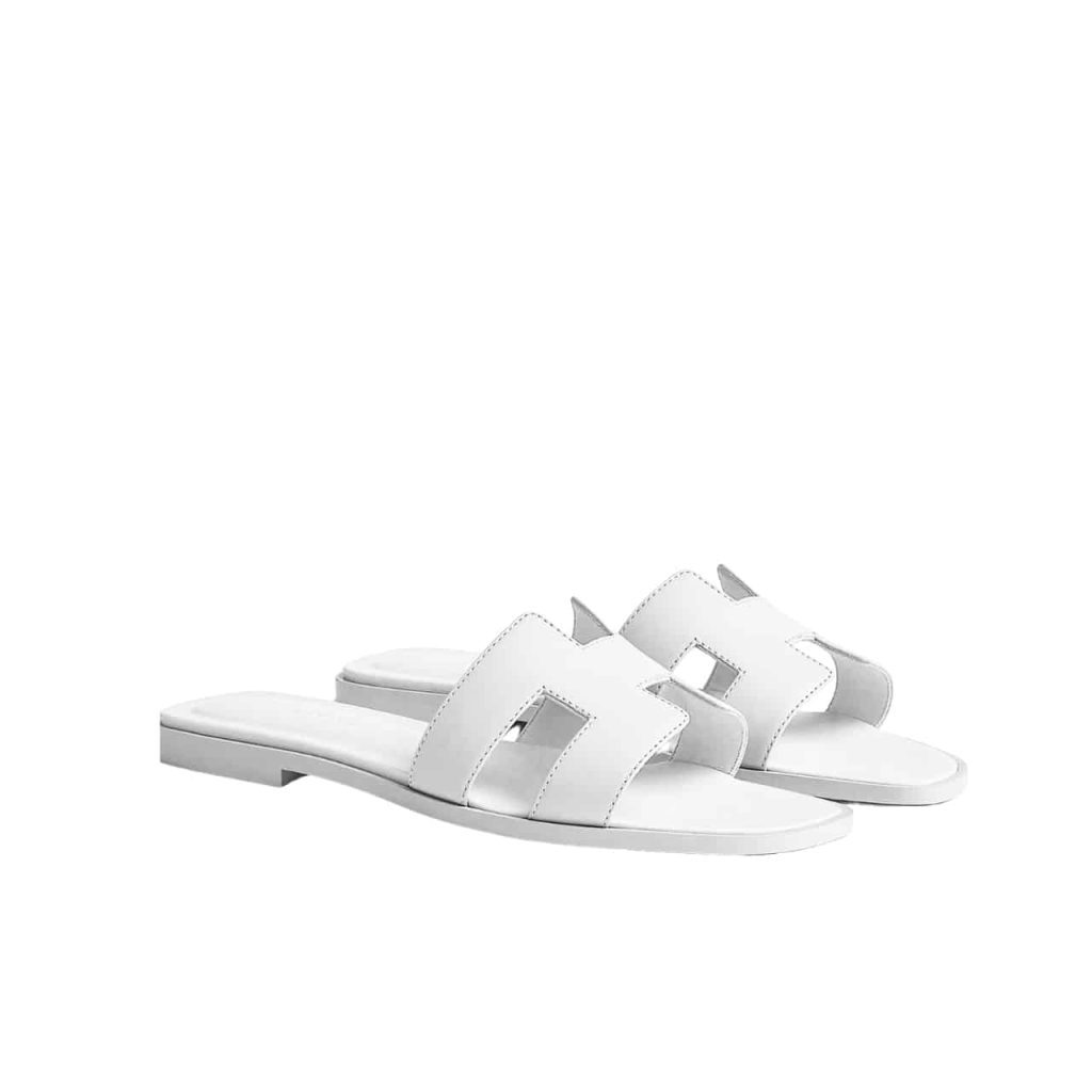 Hermes Oran Sandals Full White - Image 2