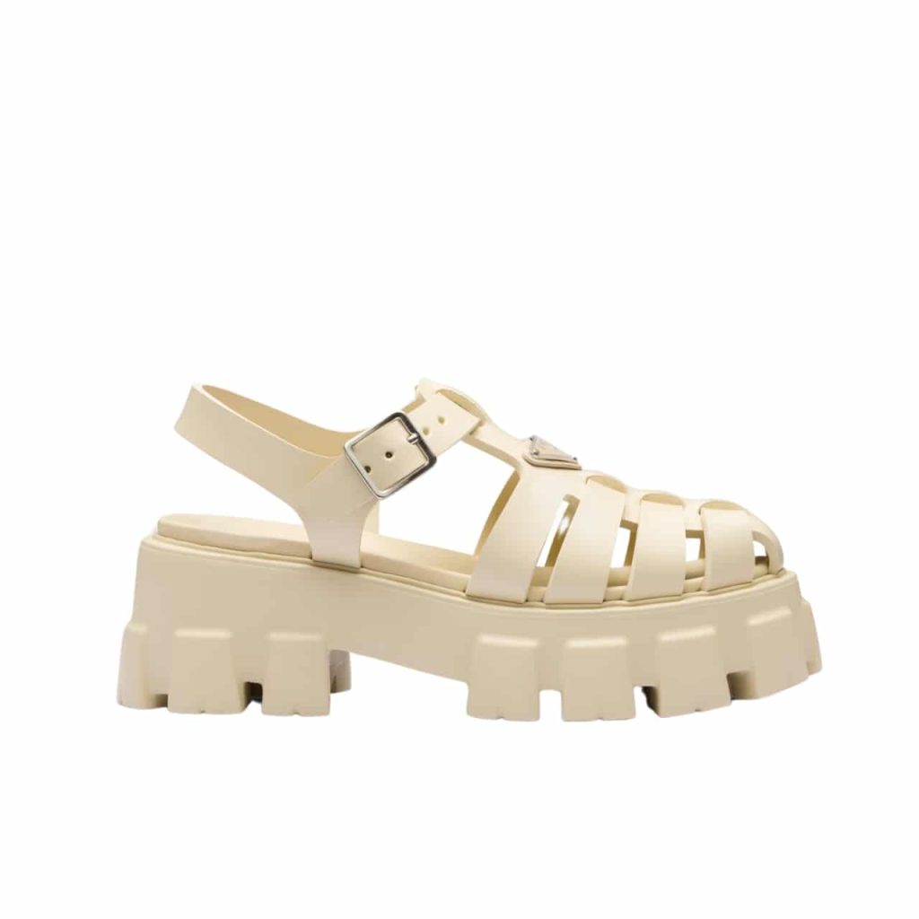 Prada Rubber Monolith Sandals Quartz 1X853M 3Lkk F0482 F Dd55 - Image 2