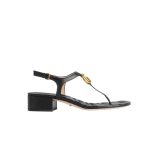 Gucci Double G Sandal Leather Black 674840 Bko00 1000