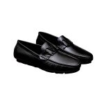 Louis Vuitton Loafer Matte Leather With Lv Logo In Black