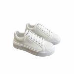 Prada Sneaker In White Leather With White - Image 9