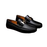Hermes Men'S Loafer Moccasin Leather With H Silver Black - Image 11