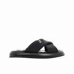 Chanel Cc Logo Criss Cross Slides Black