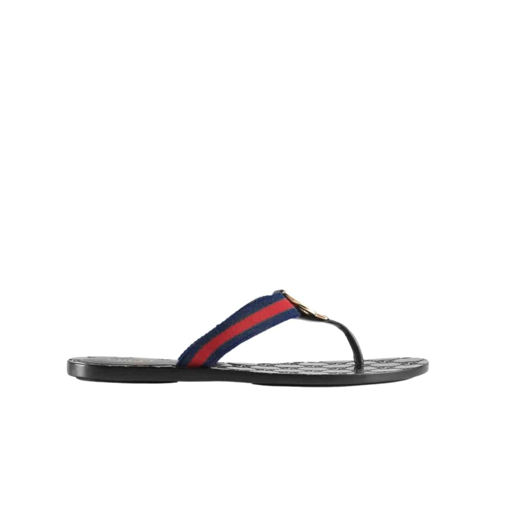 Gucci Double G Thong Leather Navy Blue 0B7N0 7100 - Image 2