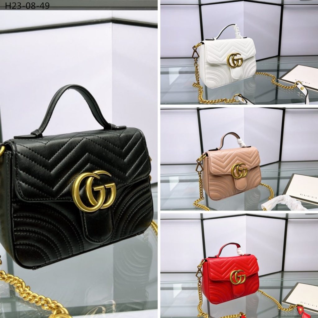 Gucci Gg Marmont Mini Top Handle Bag Black 20Cm ‎547260 Dtdit 1000 - Image 4