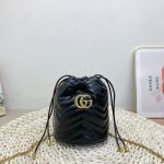 Gucci Gg Marmont Matelassé Chevron Mini Bucket Bag Black 15Cm ‎575163 Dtdrt 1000 - Image 4