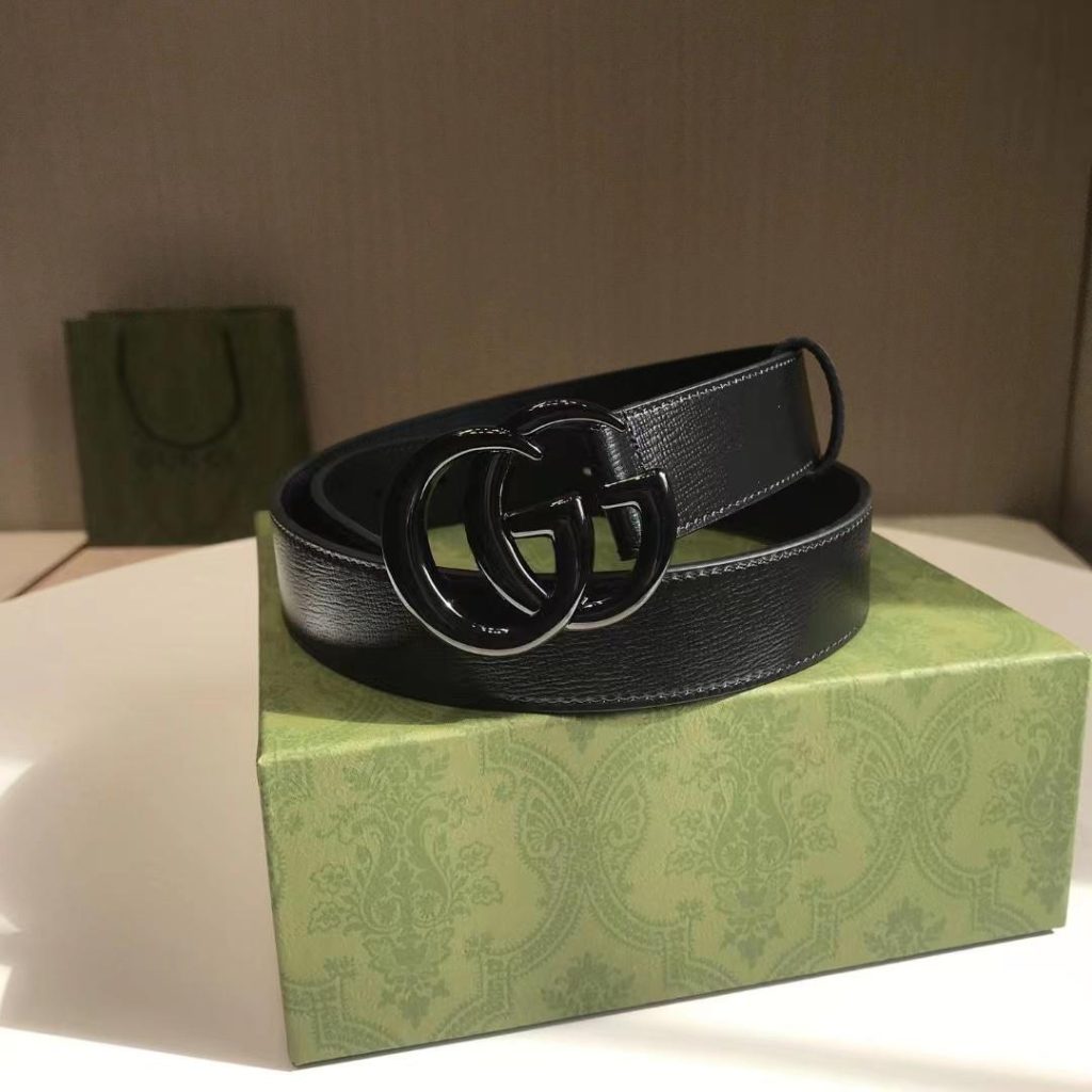 Gucci Gg Marmont Thin Belt Black Leather 414516 18Yxv 1000 - Image 3