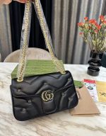 GUCCI GG MARMONT SHOULDER BAG BLACK 23CM 443497 AACPG 1000 - Image 4