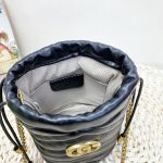 Gucci Gg Marmont Matelassé Chevron Mini Bucket Bag Black 15Cm ‎575163 Dtdrt 1000 - Image 3
