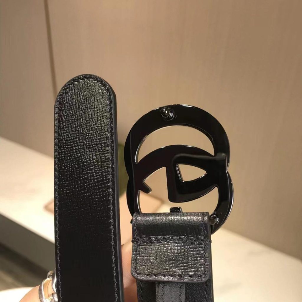 Gucci Gg Marmont Thin Belt Black Leather 414516 18Yxv 1000 - Image 5