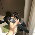 Gucci Gg Marmont Thin Belt Black Leather 414516 18Yxv 1000 - Image 7