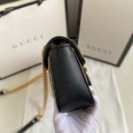 Gucci Gg Marmont Shoulder Bag Beige Black 26Cm 443497 Hvkeg 9772 - Image 8