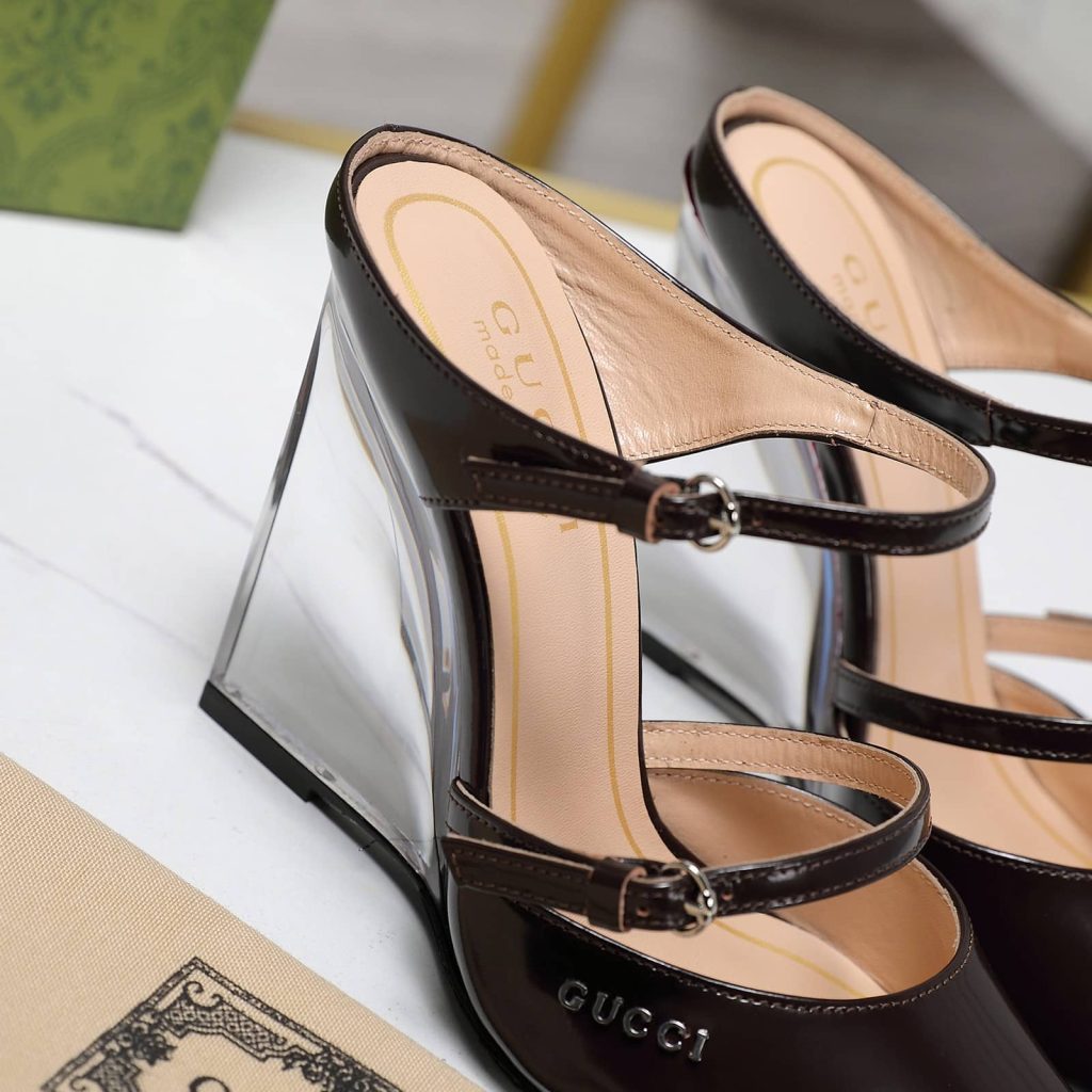 Gucci Women's Wedge Mule Black 827856 Clg00 1000 - Image 9