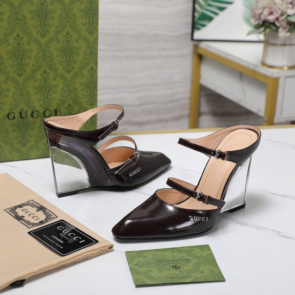 Gucci Women's Wedge Mule Black 827856 Clg00 1000 - Image 7