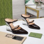 Gucci Women's Wedge Mule Black 827856 Clg00 1000 - Image 5