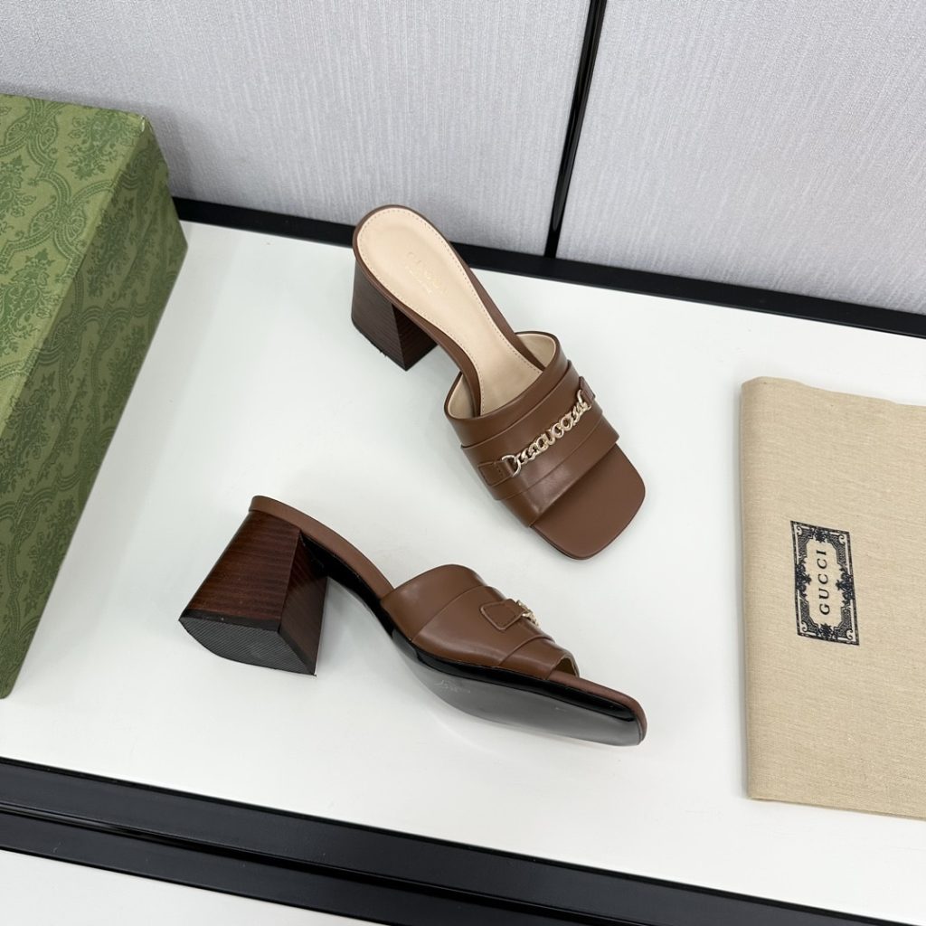 Gucci Signoria Slide Sandal In Brown 786595 Aaboc 2176 - Image 8