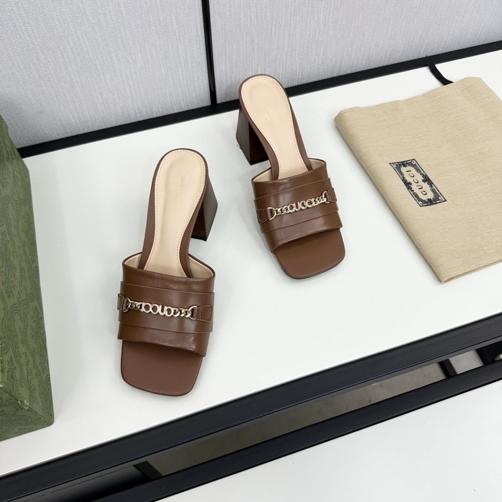 Gucci Signoria Slide Sandal In Brown 786595 Aaboc 2176 - Image 5