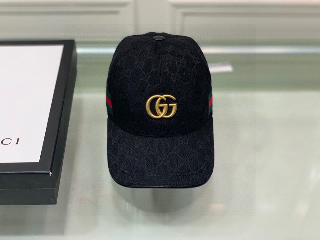 Gucci Gg Canvas With Web Baseball Cap Black - Image 8