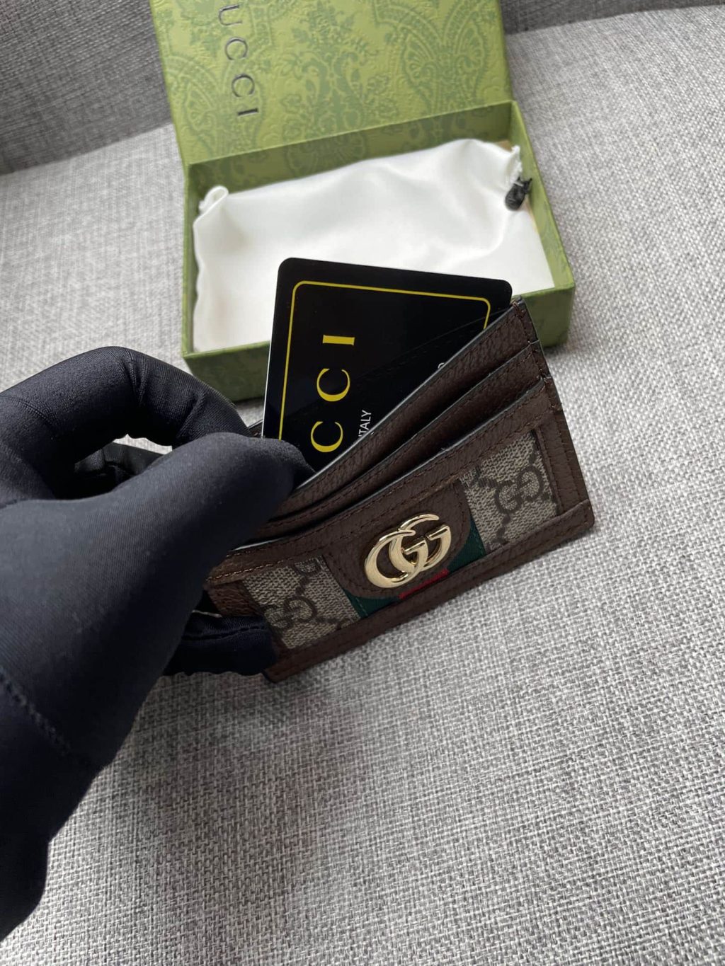 Gucci Ophidia Gg Card Case Monogram Brown 10Cm 523159 96Iwg 8745 - Image 8