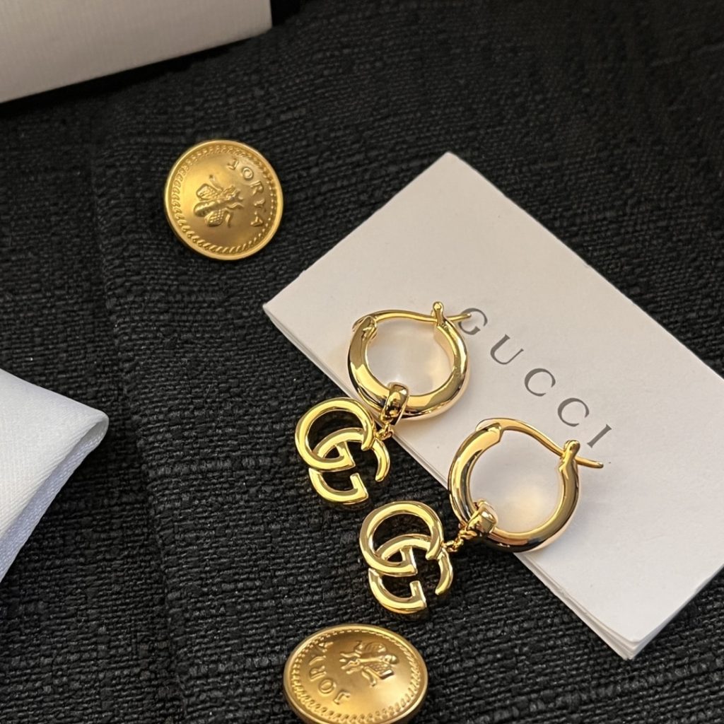 Gucci Gg Running Drop Earrings Gold - Image 5