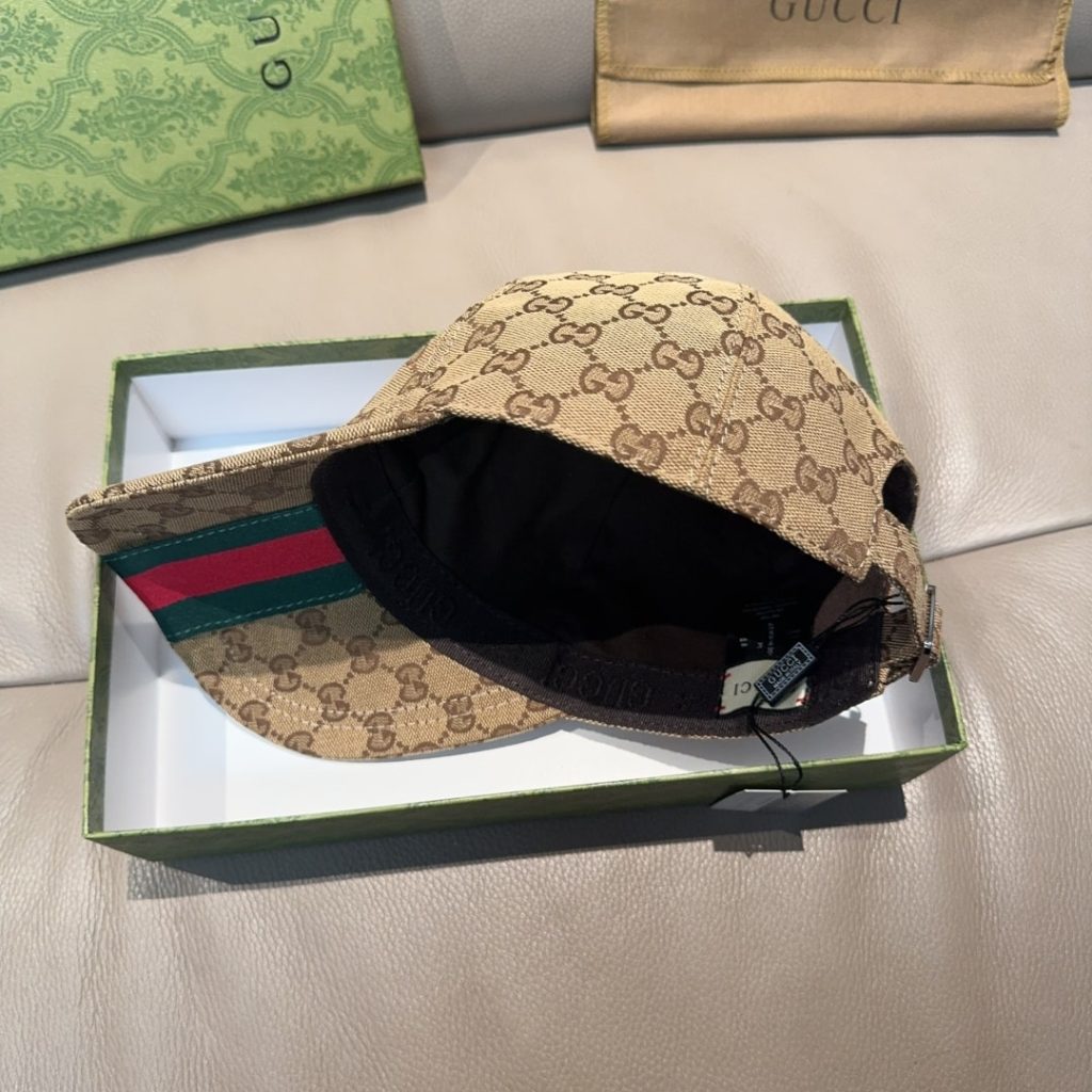 Gucci Gg Canvas Baseball Hat Camel And Dark Brown 807834 4hba8 9766 - Image 6