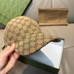 Gucci Gg Canvas Baseball Hat Camel And Dark Brown 807834 4hba8 9766 - Image 4