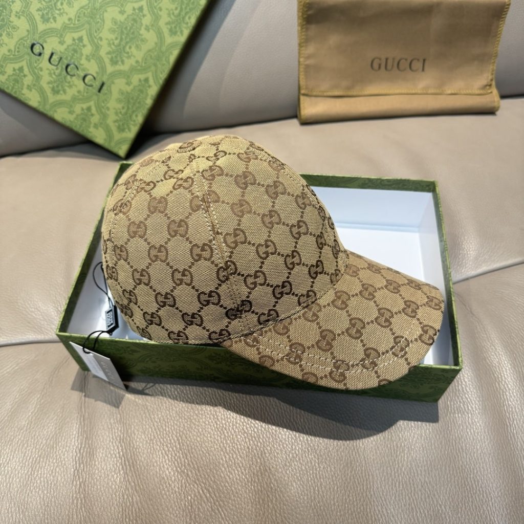 Gucci Gg Canvas Baseball Hat Camel And Dark Brown 807834 4hba8 9766 - Image 3
