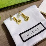Gucci Pearl Double G Earrings Gold 645665 I4620 8078 - Image 7