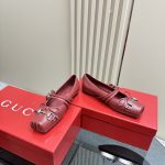 Gucci Women's Horsebit Ballet Flat Sacchetto Red 821219 Aaea4 6207 - Image 3