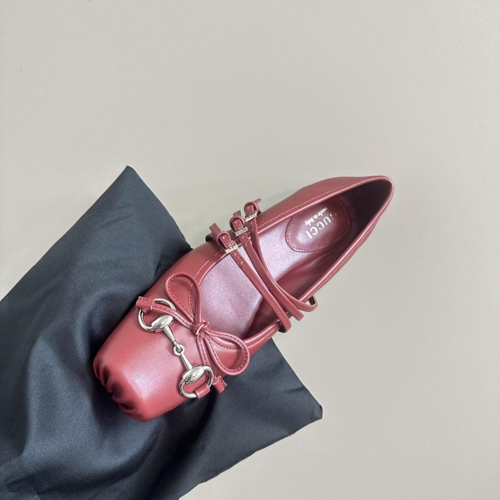 Gucci Women's Horsebit Ballet Flat Sacchetto Red 821219 Aaea4 6207 - Image 8