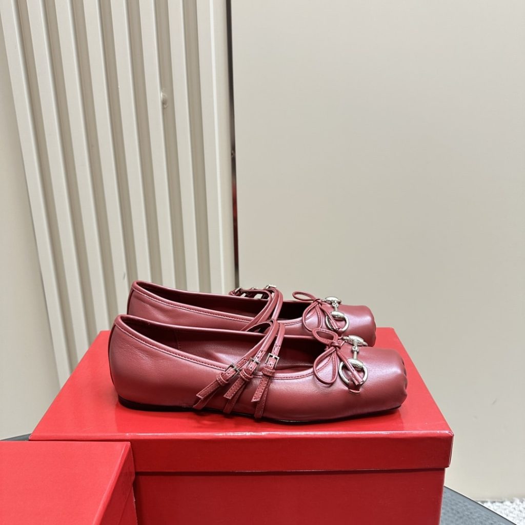 Gucci Women's Horsebit Ballet Flat Sacchetto Red 821219 Aaea4 6207 - Image 5