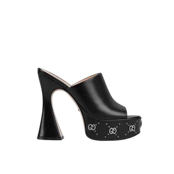 xr:d:DAFjtPhcYnc:6,j:5258437410,t:23052304 Gucci Women'S Platform Slide Sandal Black 740426 C9D00 1000 - Image 1