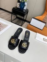 Gucci Marmont Double G Slide Sandal Black 674839 Bko00 1000 - Image 3