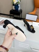 Gucci Marmont Double G Slide Sandal Black 674839 Bko00 1000 - Image 7